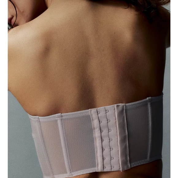 H&M | Padded Satin Bustier*Pale Pink - Picture 5 of 6